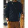 American-Style Light Luxury Old Money Style Wool and Silk Double-Layer Collar Sweater for Men, Winter Base Layer, Export Men's Knitwear