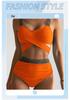 2026 European & American Sexy Cross Backless Two-Piece Bikini for Women