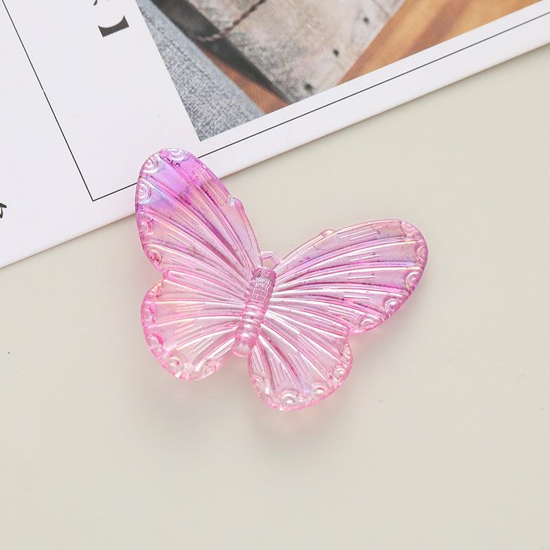 Two-Tone Gradient Butterfly Resin Accessories for DIY: Phone Case, Headdress, Hair Clip Material Patches.