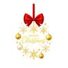 Christmas Stickers Gold Snowflake Static Cling Red Bow Window Decals Star Store Glass Decoration