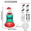 5.2FT Christma Holiday Inflatable Yard Decor Giant Santa Stocking Model Xmas Toy Home Decoration Supplies Ornaments Gifts Decor