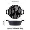 Diruien Ceramic 8-Inch Double-Handle Bowl