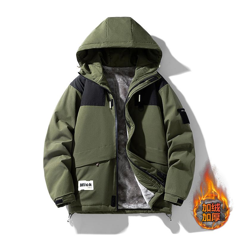 Fleece verdickt Herbst und Winter Herrenjacke Herren Kapuzenjacke Große Größe Hochwertige Jacke Herren