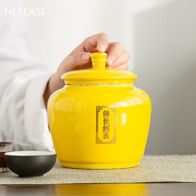 Chinese Ceramics Tea Caddy Household Dried Fruit Snacks Sealed Storage Tank Travel Portable Tea Boxes Tieguanyin Containers