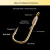 Gold Sleeve Anti-Tangle Double Hook Fishing Line Set for Crucian Carp
