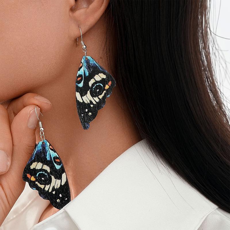 Vintage Butterfly Wings Dangle Earrings, Bohemian Colorful Ear Jewelry for Women, Yu… More