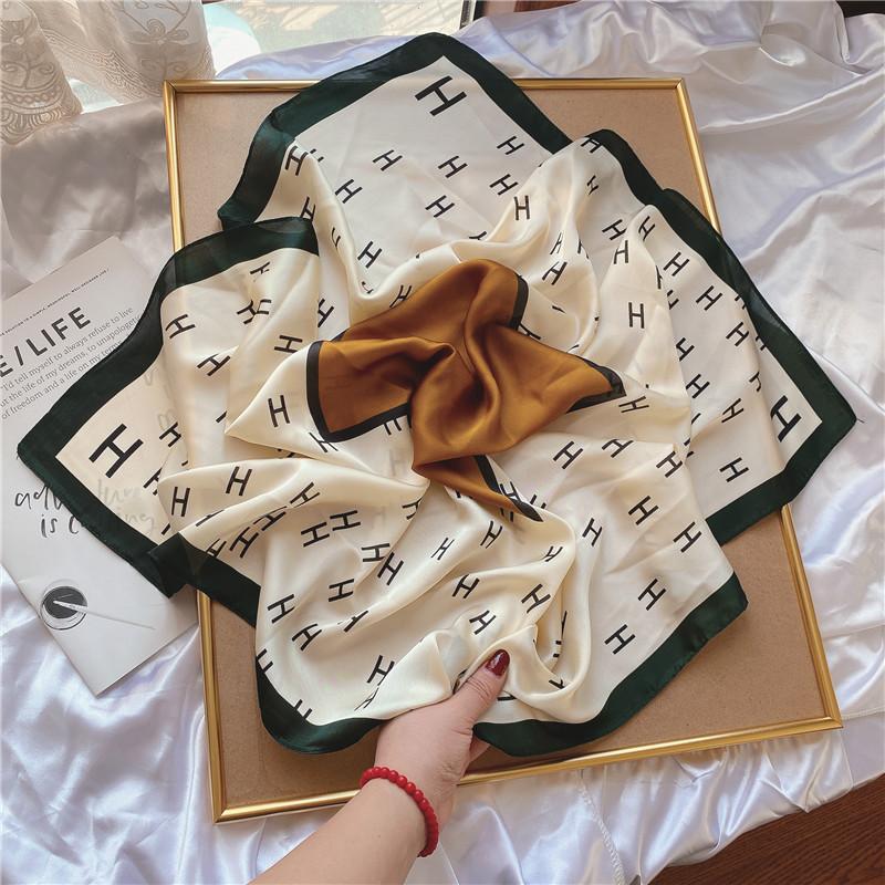 

Шелковый шарф женский сезонный декоративный шарф весенний универсальный профессиональный шелковый шарф 70 см маленький квадратный шарф about 68-70cm