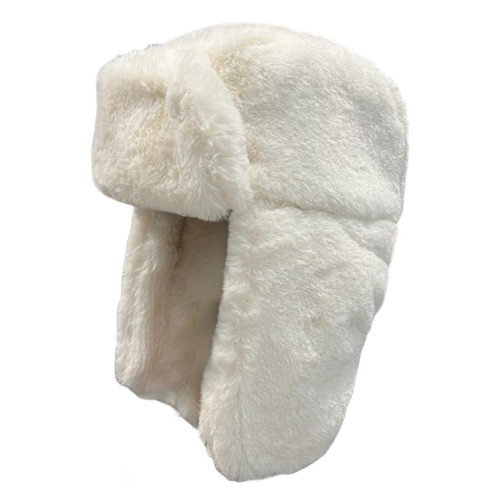 Thickened Plush Winter Hats Outdoor Cycling Warm and Cold Plush Hat for Cold Weather Skiing and Cycling