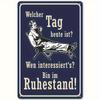 Vintage Iron Retirement Sign Zur Pension Bin Im Ruhestand    German Text Wall Decor for Home Bar  Cafe  Humorous Retireme