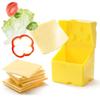 Kitchen Fresh-keeping ABS Flip Cheese Box Refrigerator Fresh-keeping BoxFood And Snack Packaging Cheese Storage Box Wholesale