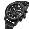 Megir Chronogragph Luksusmerke Kvarts Herreklokker Mote Skinn Sportsklokke Herre Luminous Army Militære armbåndsur
