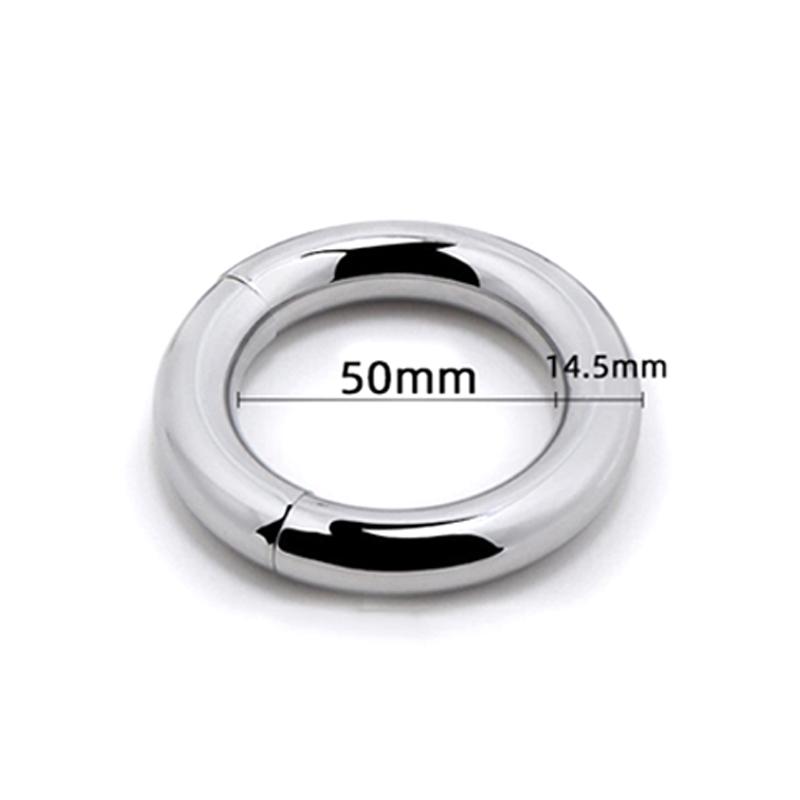 Metal Magnetic Scrotum Stretcher Penis Cock Lock Ring Heavy Male Metal Ball Scrotum Stretcher Delay Ejaculation BDSM Sex Toy