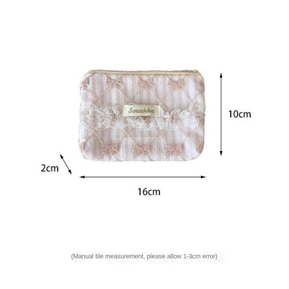 Multifunctional Coin Key Storage Pouch Lace Makeup Bag Portable Coin Purse  Travel