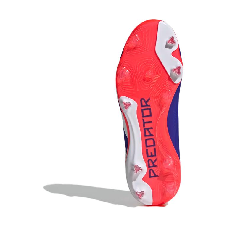 Adidas Predator Elite Schnürlos FG Lucid Blue Cloud White Solar Red (GS) Kinder Sneaker IF6350