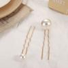 Women Vintage Metal Headdress Bridal Hair Accessories Pearl Hair Stick U-shaped Hairpin Hair Style Tools