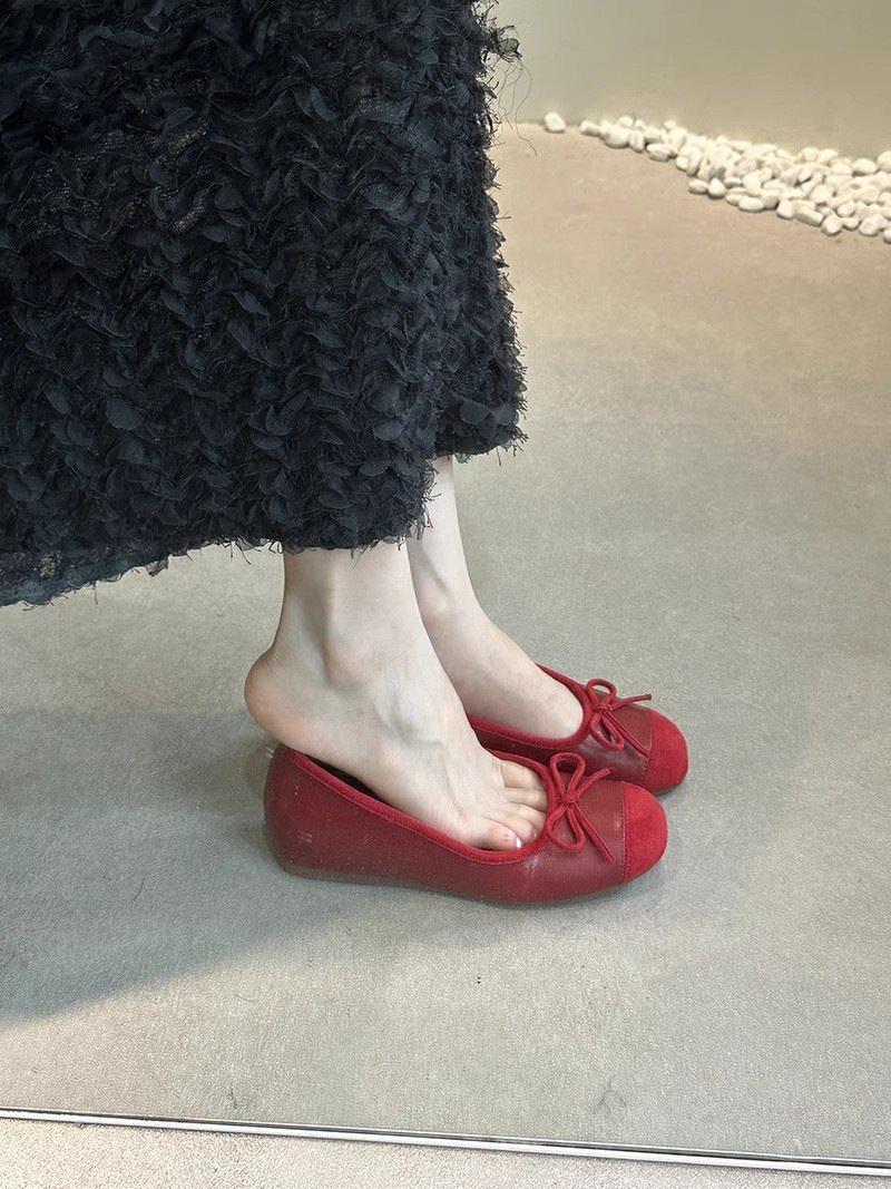 

Gentle 5 Silver New Cm French Single Shoes Women S Shoes Ballet Evening Shoes Grandma Shoes Soft Sole Height Increase 35 красный