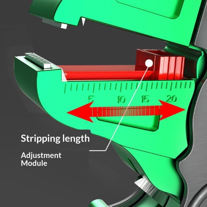 Wire Stripper Automatic Peeling Function Efficient Cable Handling Comfortable Grip Handle Safety Lock Mechanism Ergonomic