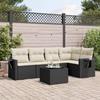 VidaXL Garden Lounge Set with Cushions 6 Pcs, Patio Sofas, Patio Furniture Set, Outdoor Furniture, Black 3252473