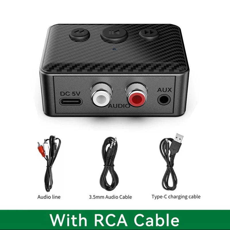 Bluetooth 5.4 Audio Receiver U Disk RCA 3.5mm AUX USB Stereo Music Wireless Adapter With Mic For PC TV Car Kit Speaker Amplifier