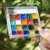 10/21 Grid Watercolor Paint Palette Mini Travel Painting Tray DIY Empty Paint Box  Artist