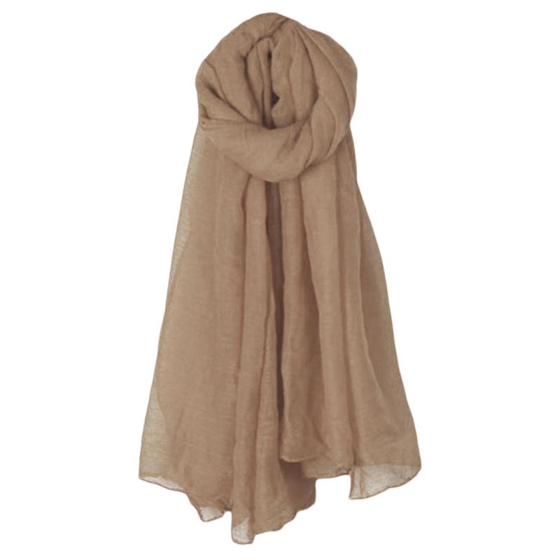 Fashion New 16 Colors Women Long Scarf Wrap Scarves Vintage Cotton Linen Large Shawl Hijab Elegant Solid Black Red White