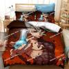 New 3D Anime Dr.STONE Bedding Set Printed Bed Set With Pillowcase Bed Duvet Cover Soft Single Double Queen Super King Size