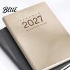 Daily Planning Notebook Full Year Vintage Sheepskin Planner Agenda 2027 Monthly Texture Cover Schedule Organizer