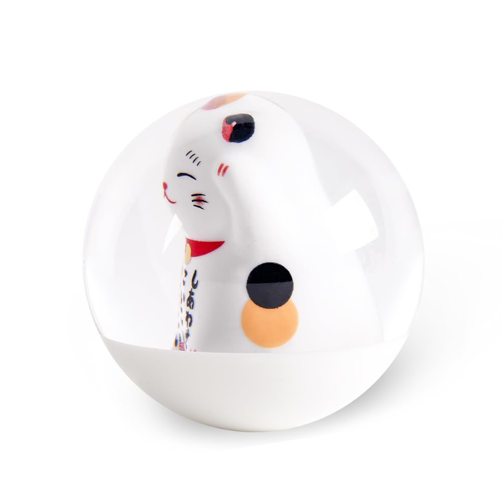 MUTEKI Maneki Maneki Neko Shift Knob, Cute, Round Gear Knob, MT Car, AT Car,