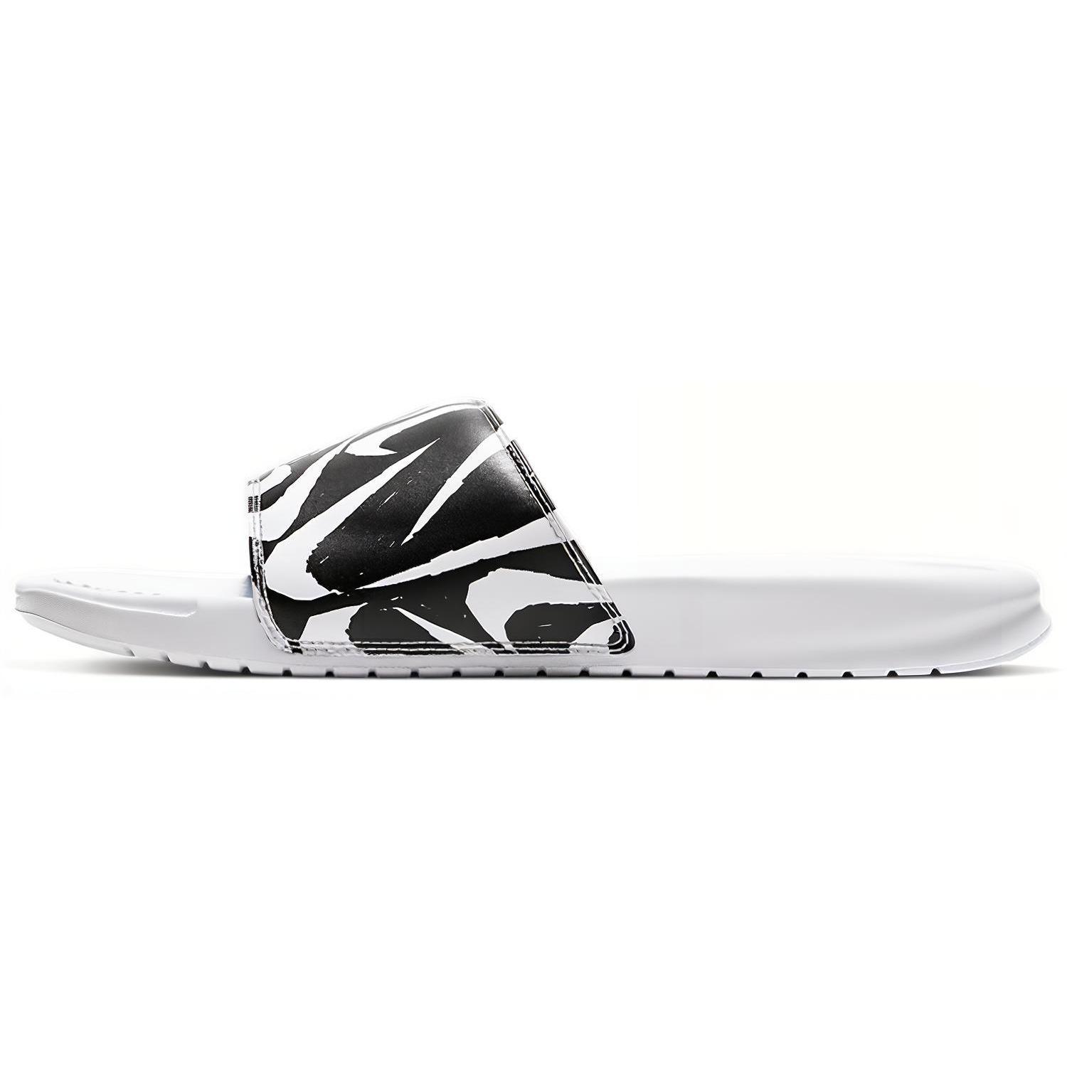 

Nike Benassi Jdi Print Slide White Black Swoosh 41