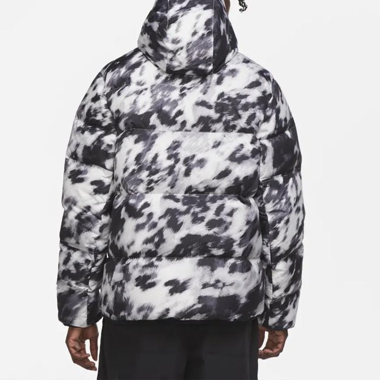 Men's Nike Down-fill Windrunner Shield Sports Stay Warm Hooded Jacket Down Jacket White CU4407-133