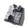 Japanese-Style Retro Profile Gingham Shirt Men's Long Sleeves Spring and Autumn Coat Export Export Men's Clothing Casual Checked Shirt