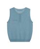 REST&RECREATION Half Button-Up Knit Vest - Sky Blue
