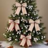 Kerst Strik Ornamenten Kerstboom Knutsel Strikje Kerst Krans Slingers Kerstboom Decoratieve Strikken Kerst Decoratie
