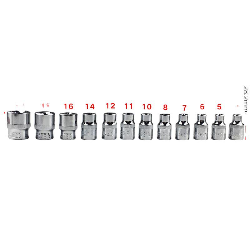 In-Stock 34-Piece Socket Set, Chrome-Vanadium Steel, Imperial, for Professional Mechanical & Automotive Repair