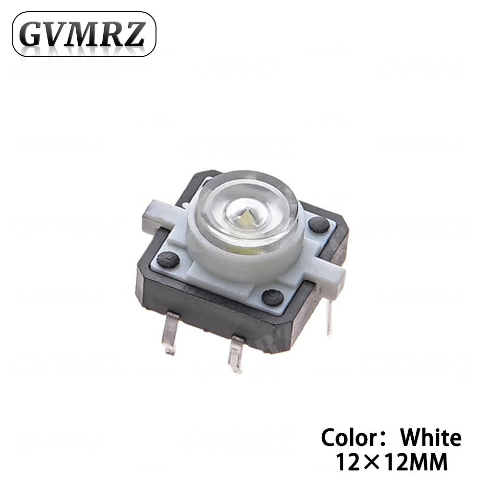 5PCS 12X12X7.3 Tactile Push Button Switch Momentary Tact LED 5 Color 12X12X7.3mm 12*12*7.3mm