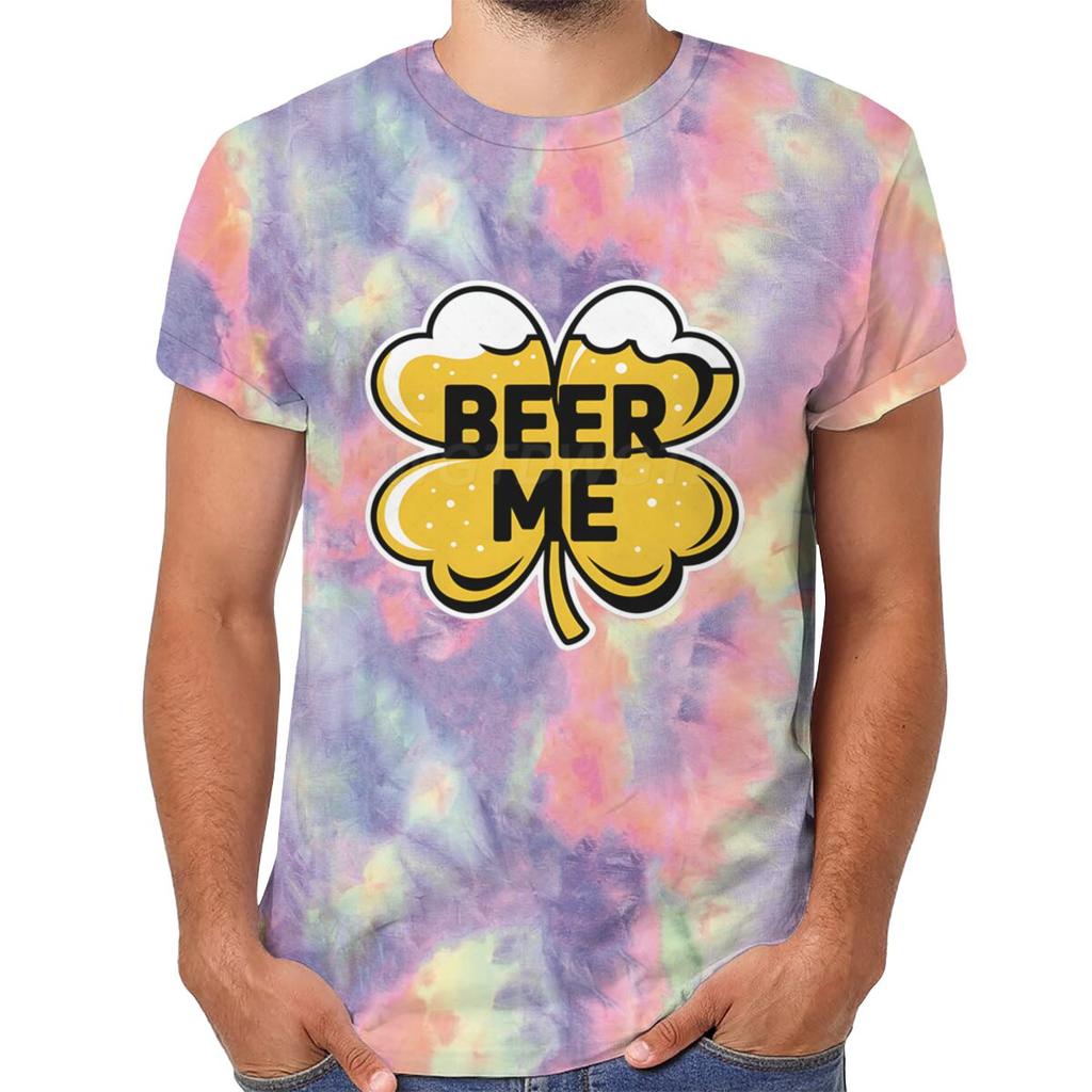 St Paddys Beer Me Clover Tee Festive St Patricks Day Drinking Tshirts for Unisex Irish Shirt Lucky Clover Unisexs Clothing