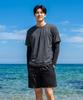 Helingbon [Set] Men'S Layered Short Sleeve Rash Guard & Easy Swim Pants Rc104 Ac900