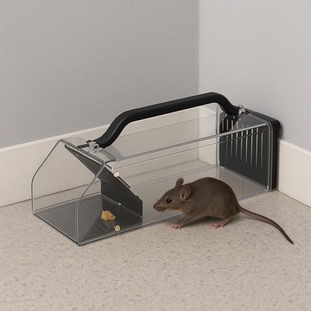Smart Mechanism Continuous Mouse Catcher Plastic Self-locking Mousetrap  Household Application