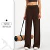 Women's Wide-Leg High Waist Summer Yoga Pants - Lightweight, Loose Fit, Straight, Long Sports Pants for Fitness & Casual Wear.