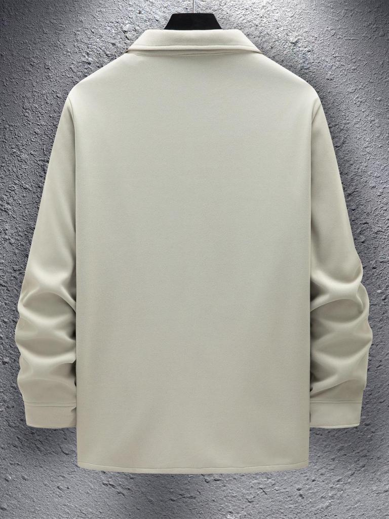 2024 Autumn/Winter Men's Casual Lapel Slim Fit Jacket with Double Pockets