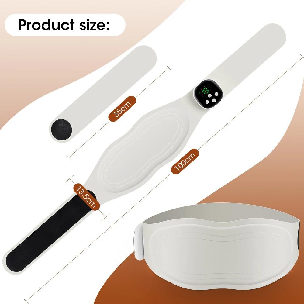 Electric Waist Massager Lower Back Toning Belt for Belly Exercise Vibration Hot Compress Massage Belt Muscle Relax USB Charge