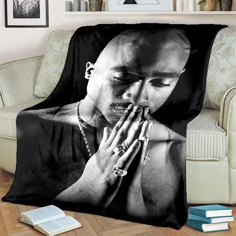 6 Size Rap Singer 2Pac Blankets 3D Printing Comfortable and Soft Picnic Blanket Gift To Family or Friends picnic blanket