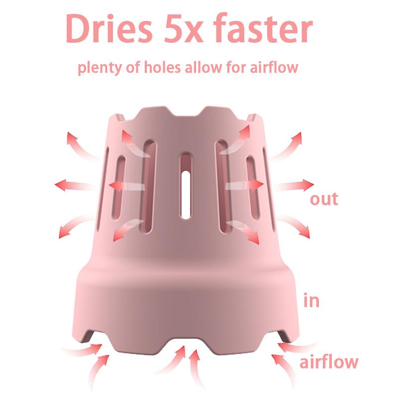 Water Bottle Drying Rack Cup Dryer Rack Fast Drying Cup Organizer Rack Silicone Thickened Suitable for Wine Glasses, Water Cups