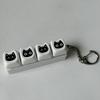 Black Cat Fidget Keyboard 4/9-Keys Anxiety Relief Finger Clicker Keychain Office School Travel Decompression Button Sensory Toy Hanging Decor