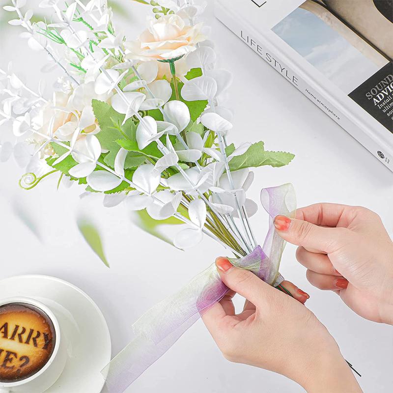 20pcs Artificial Eucalyptus Leaf Lightweight Flexible Faux Plants For Dining Room Bedrooms Bathrooms