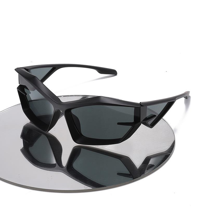 Trendige Punk-Sonnenbrille Damen Futuristische Spezialförmige Brille Herren Personalisierte Winddichte Brille Sonnenbrille