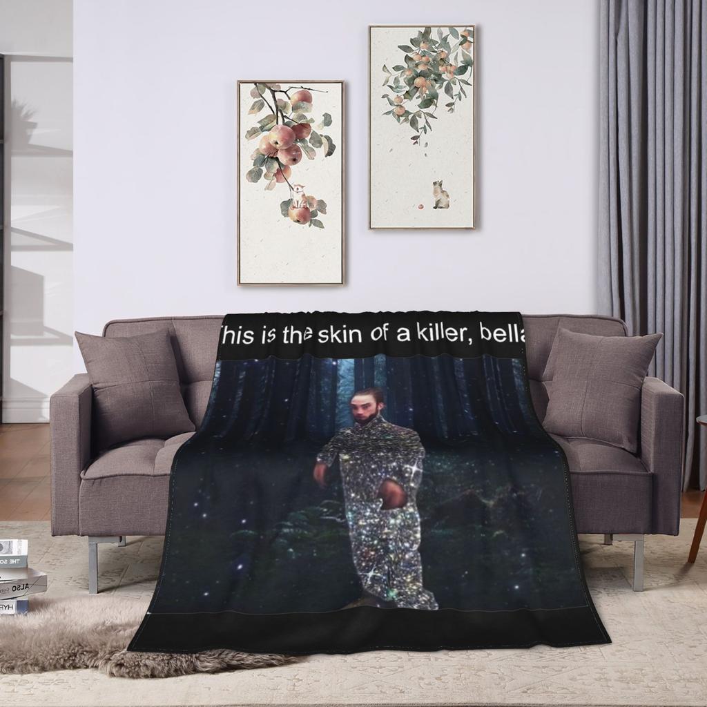 Lautner Jacob Black Blankets Coral Fleece Plush Winter Twilight Bella Breathable Warm Throw Blankets for Sofa Car Bedding Throws