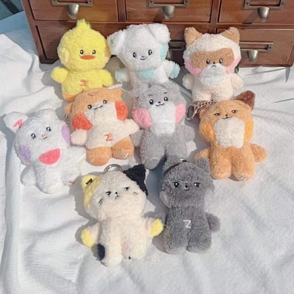 Zhanghao Zb1 Ricky Kpop Idol Keychain Plush Pendant Stuffed Puppy Cat Toy Bunny
