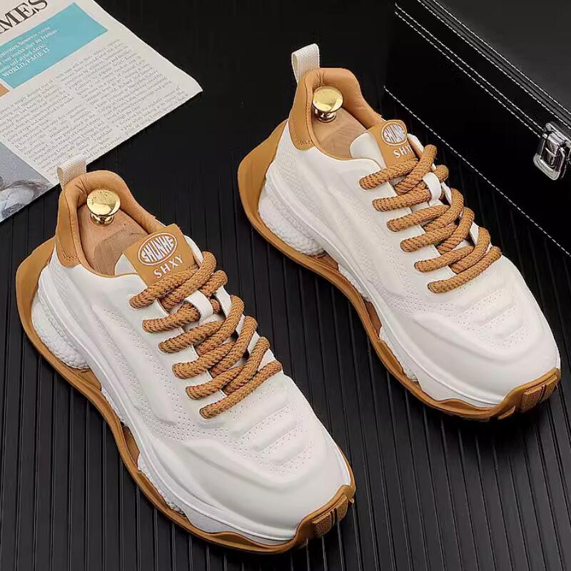 Fashion New Autumn Thick Soled White Daddy Shoes Ins Fashion High-grade Sports Casual Shoes   Zapatillas Hombre A45