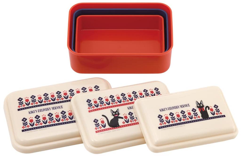 Skater Antibacterial Sealable Storage Set of Delivery Service Modern Studio Ghibli Made In Containers, 3, Kiki's Design, Japan, SLUS3AG-A